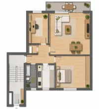 3-Zimmer-Grundriss